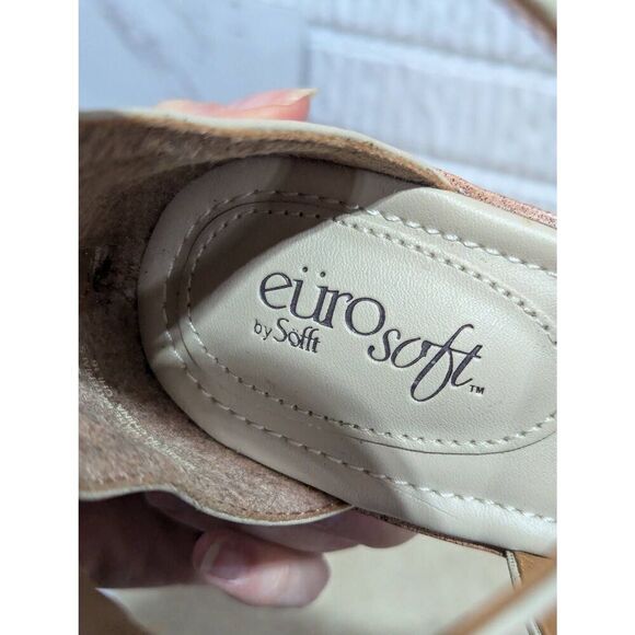 Euro Sofft by Soft Women's Gold Ankle Strap Comfort Sandals Size 8 - Picture 8 of 8